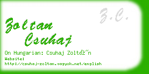zoltan csuhaj business card